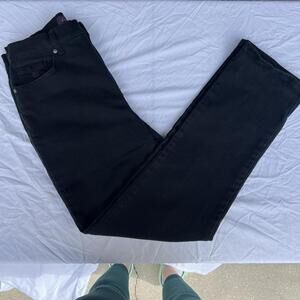 Gloria Vanderbilt Amanda Black Womens High Rise Stretch Straight Leg Fit Jean